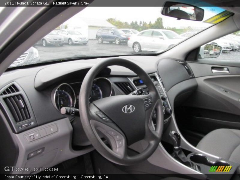 Radiant Silver / Gray 2011 Hyundai Sonata GLS
