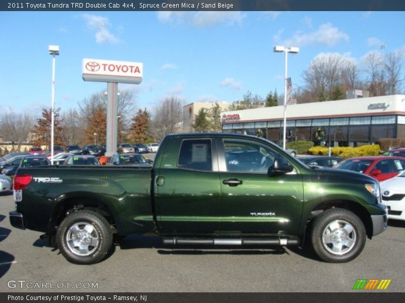 Spruce Green Mica / Sand Beige 2011 Toyota Tundra TRD Double Cab 4x4