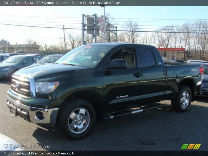 Spruce Green Mica / Sand Beige 2011 Toyota Tundra TRD Double Cab 4x4