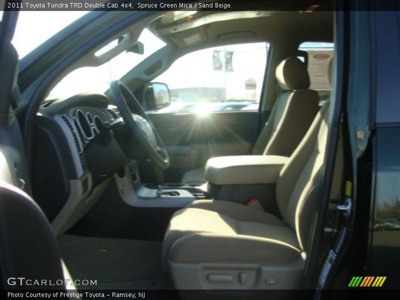 Spruce Green Mica / Sand Beige 2011 Toyota Tundra TRD Double Cab 4x4