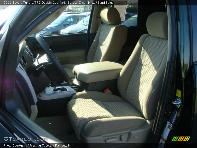 Spruce Green Mica / Sand Beige 2011 Toyota Tundra TRD Double Cab 4x4