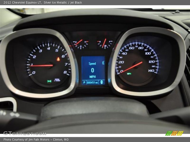 Silver Ice Metallic / Jet Black 2012 Chevrolet Equinox LT