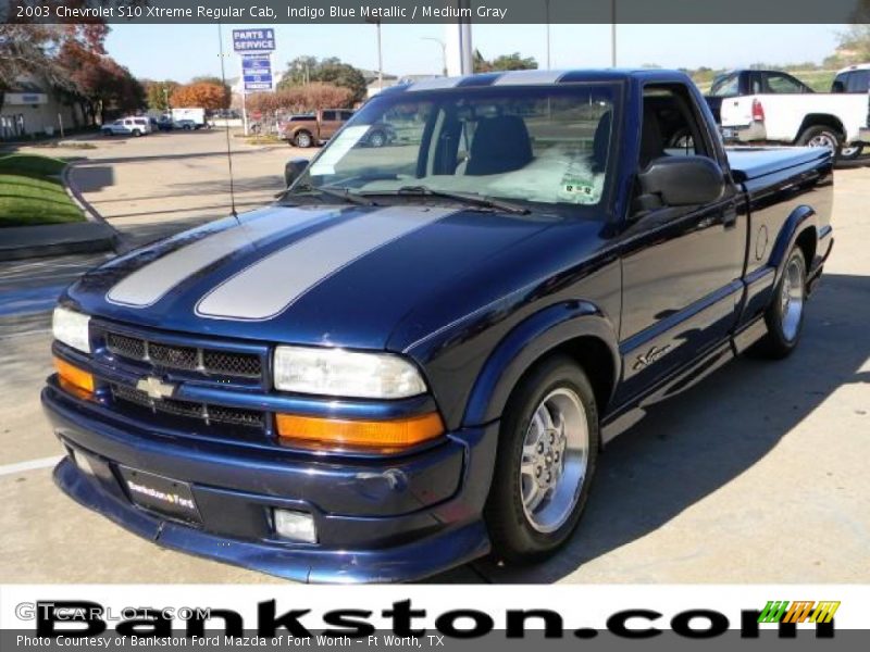 Indigo Blue Metallic / Medium Gray 2003 Chevrolet S10 Xtreme Regular Cab