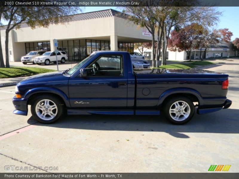 Indigo Blue Metallic / Medium Gray 2003 Chevrolet S10 Xtreme Regular Cab