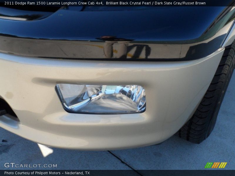 Brilliant Black Crystal Pearl / Dark Slate Gray/Russet Brown 2011 Dodge Ram 1500 Laramie Longhorn Crew Cab 4x4