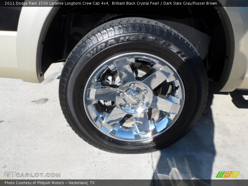 Brilliant Black Crystal Pearl / Dark Slate Gray/Russet Brown 2011 Dodge Ram 1500 Laramie Longhorn Crew Cab 4x4
