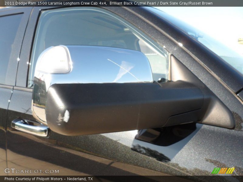 Brilliant Black Crystal Pearl / Dark Slate Gray/Russet Brown 2011 Dodge Ram 1500 Laramie Longhorn Crew Cab 4x4