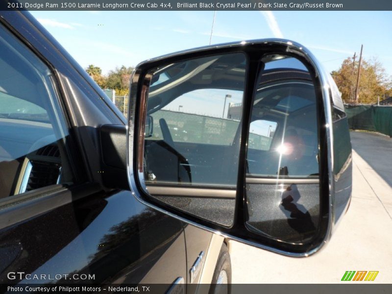 Brilliant Black Crystal Pearl / Dark Slate Gray/Russet Brown 2011 Dodge Ram 1500 Laramie Longhorn Crew Cab 4x4