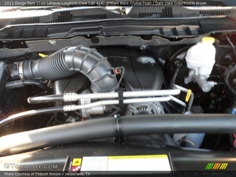 Brilliant Black Crystal Pearl / Dark Slate Gray/Russet Brown 2011 Dodge Ram 1500 Laramie Longhorn Crew Cab 4x4