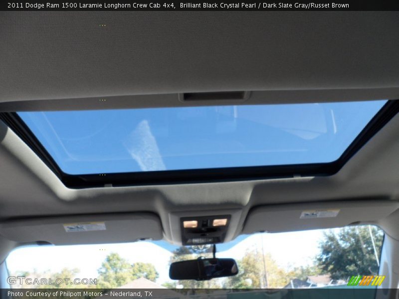 Brilliant Black Crystal Pearl / Dark Slate Gray/Russet Brown 2011 Dodge Ram 1500 Laramie Longhorn Crew Cab 4x4