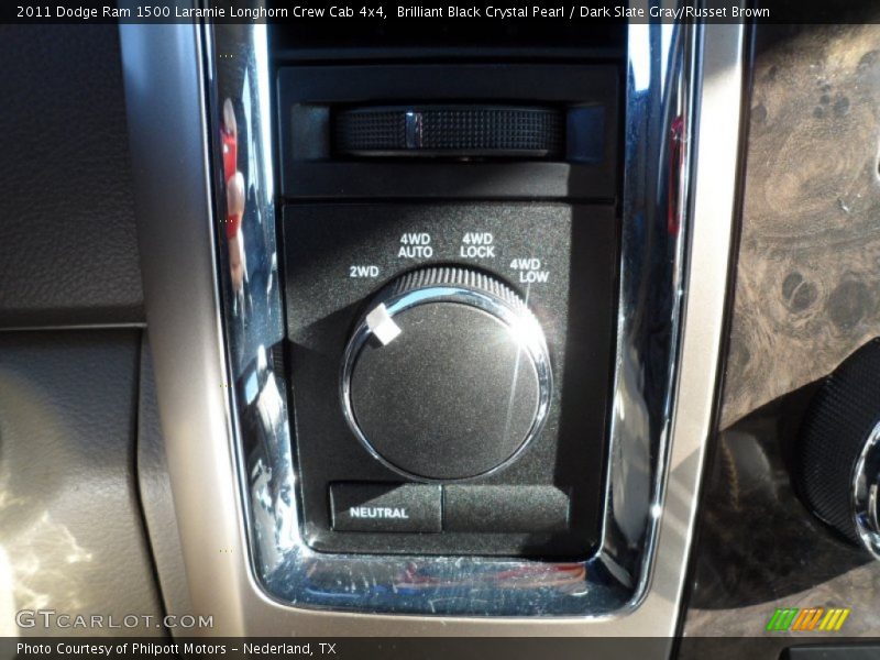 Brilliant Black Crystal Pearl / Dark Slate Gray/Russet Brown 2011 Dodge Ram 1500 Laramie Longhorn Crew Cab 4x4