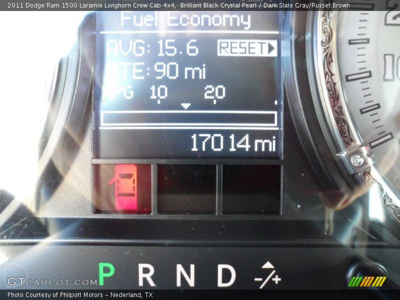 Brilliant Black Crystal Pearl / Dark Slate Gray/Russet Brown 2011 Dodge Ram 1500 Laramie Longhorn Crew Cab 4x4