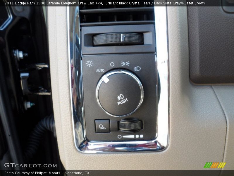 Brilliant Black Crystal Pearl / Dark Slate Gray/Russet Brown 2011 Dodge Ram 1500 Laramie Longhorn Crew Cab 4x4