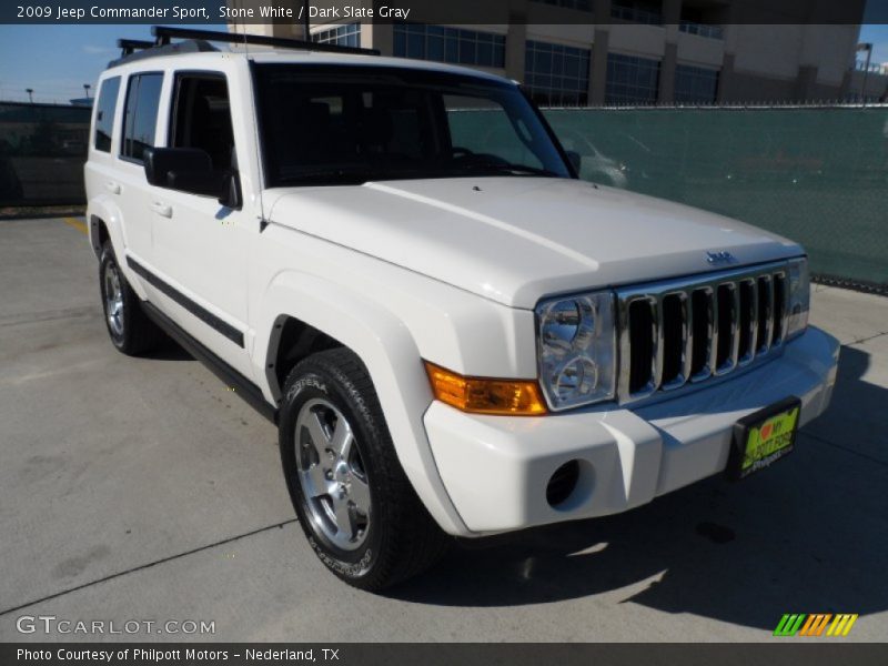 Stone White / Dark Slate Gray 2009 Jeep Commander Sport