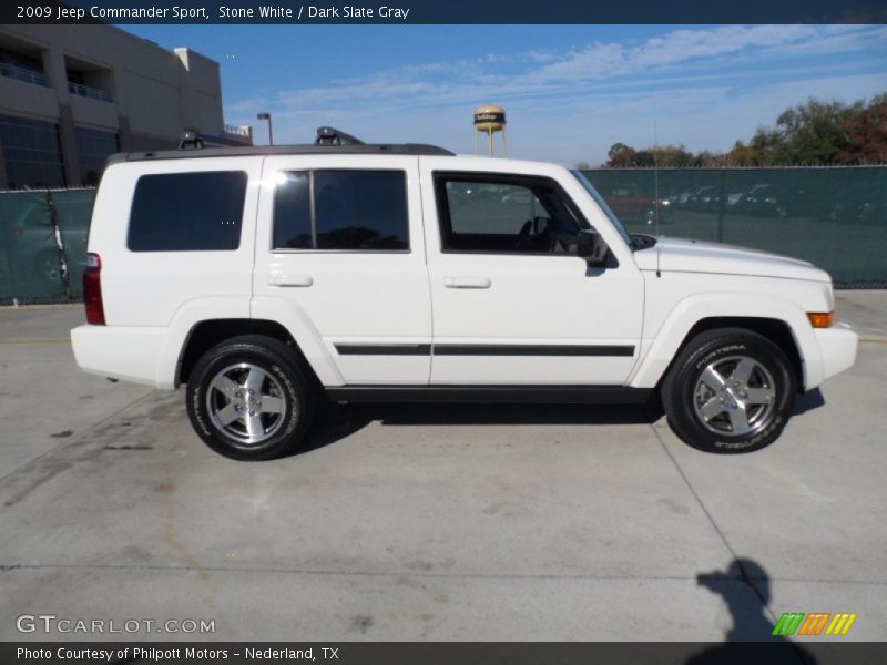 Stone White / Dark Slate Gray 2009 Jeep Commander Sport