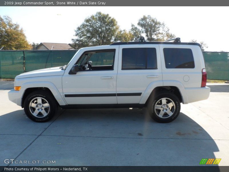 Stone White / Dark Slate Gray 2009 Jeep Commander Sport