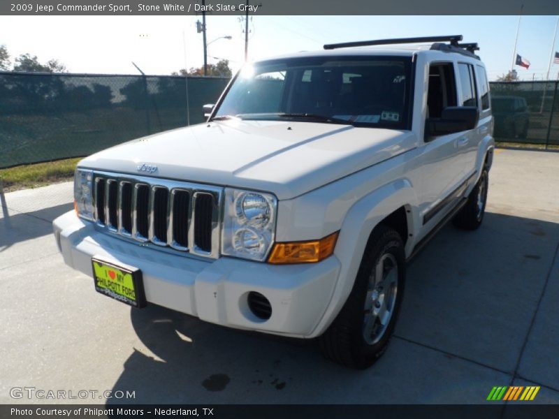 Stone White / Dark Slate Gray 2009 Jeep Commander Sport