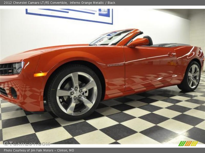 Inferno Orange Metallic / Black 2012 Chevrolet Camaro LT/RS Convertible