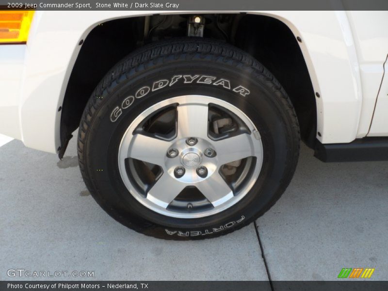 Stone White / Dark Slate Gray 2009 Jeep Commander Sport