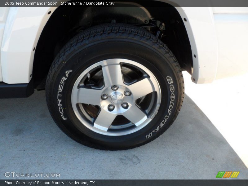 Stone White / Dark Slate Gray 2009 Jeep Commander Sport