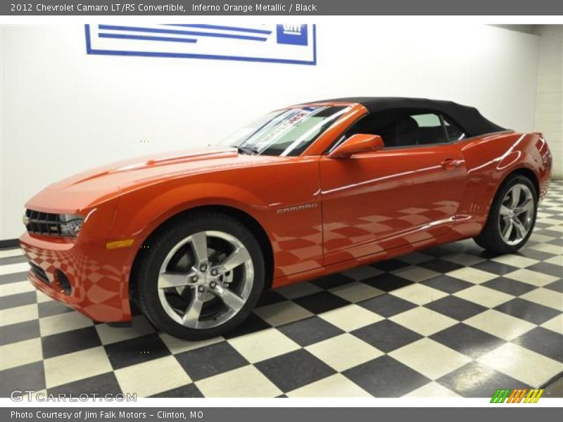 Inferno Orange Metallic / Black 2012 Chevrolet Camaro LT/RS Convertible