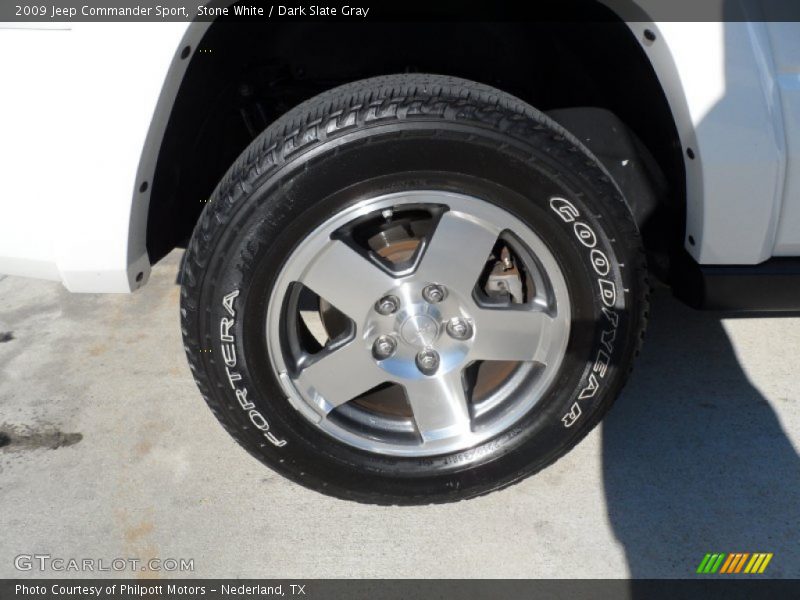 Stone White / Dark Slate Gray 2009 Jeep Commander Sport