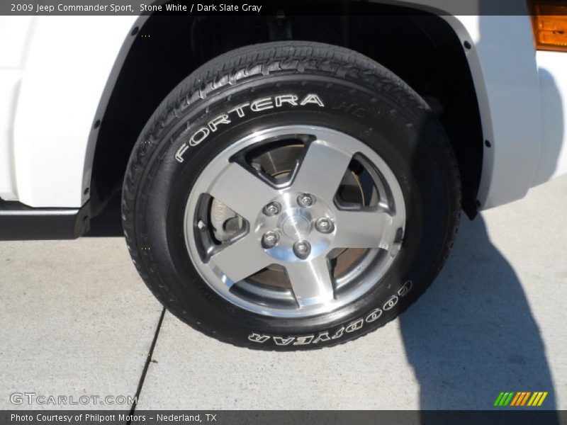 Stone White / Dark Slate Gray 2009 Jeep Commander Sport