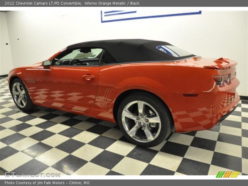 Inferno Orange Metallic / Black 2012 Chevrolet Camaro LT/RS Convertible