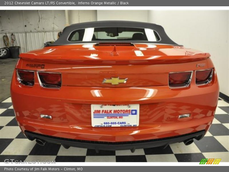 Inferno Orange Metallic / Black 2012 Chevrolet Camaro LT/RS Convertible