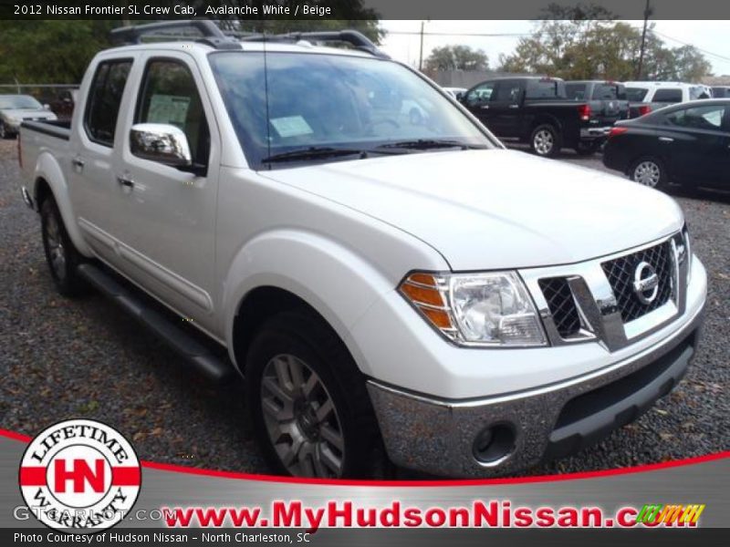 Avalanche White / Beige 2012 Nissan Frontier SL Crew Cab