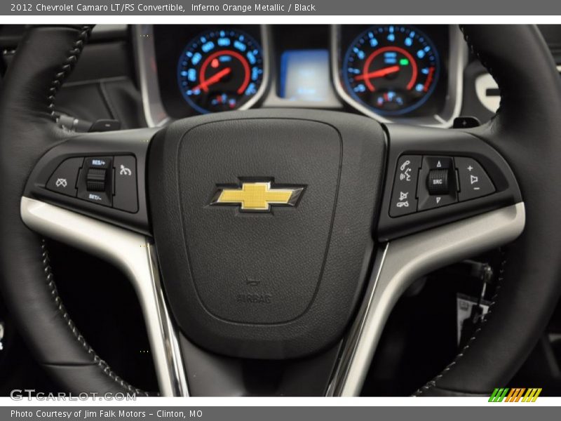 Inferno Orange Metallic / Black 2012 Chevrolet Camaro LT/RS Convertible