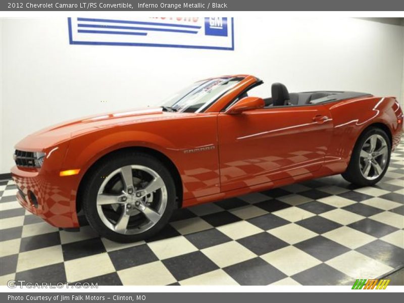 Inferno Orange Metallic / Black 2012 Chevrolet Camaro LT/RS Convertible
