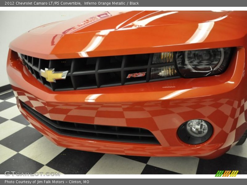 Inferno Orange Metallic / Black 2012 Chevrolet Camaro LT/RS Convertible