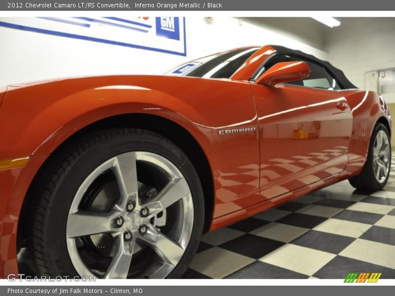 Inferno Orange Metallic / Black 2012 Chevrolet Camaro LT/RS Convertible