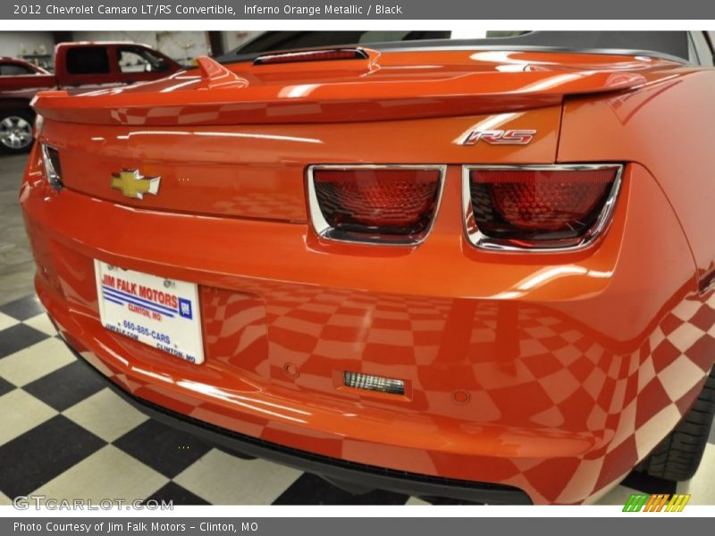 Inferno Orange Metallic / Black 2012 Chevrolet Camaro LT/RS Convertible