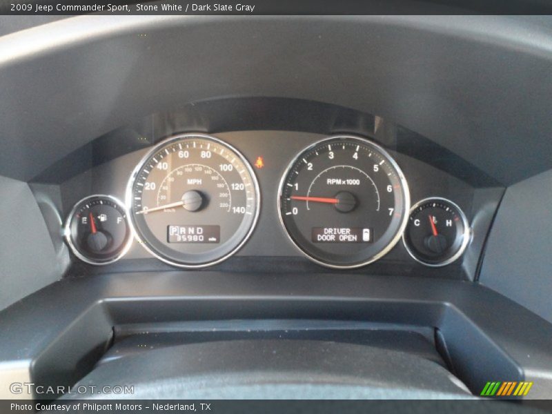 Stone White / Dark Slate Gray 2009 Jeep Commander Sport