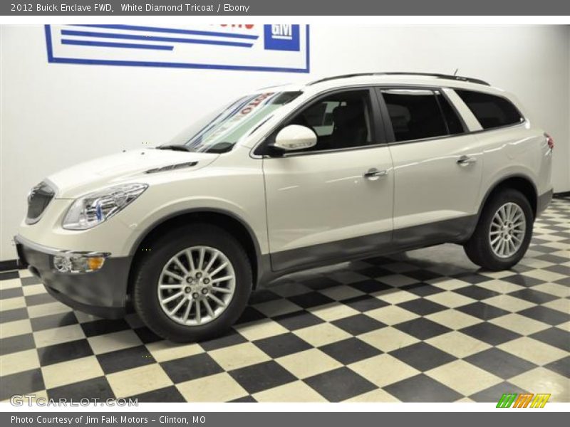 White Diamond Tricoat / Ebony 2012 Buick Enclave FWD