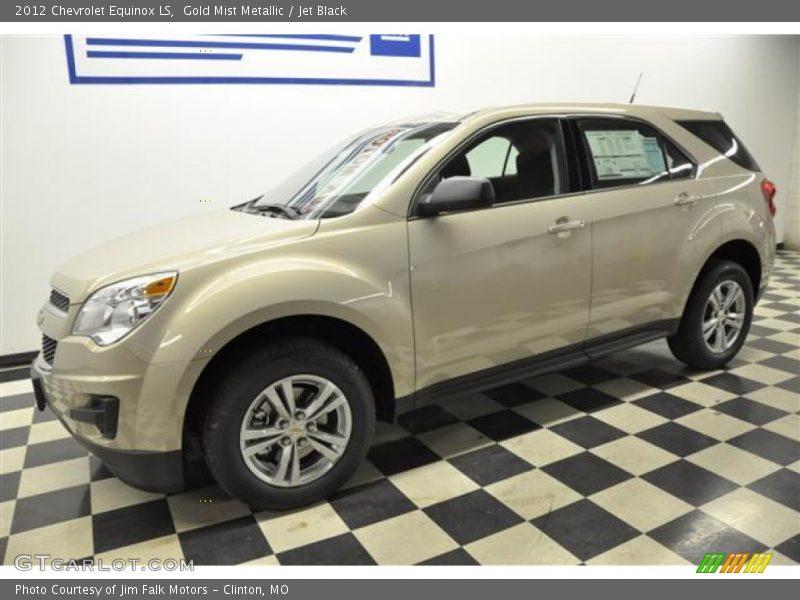 Gold Mist Metallic / Jet Black 2012 Chevrolet Equinox LS