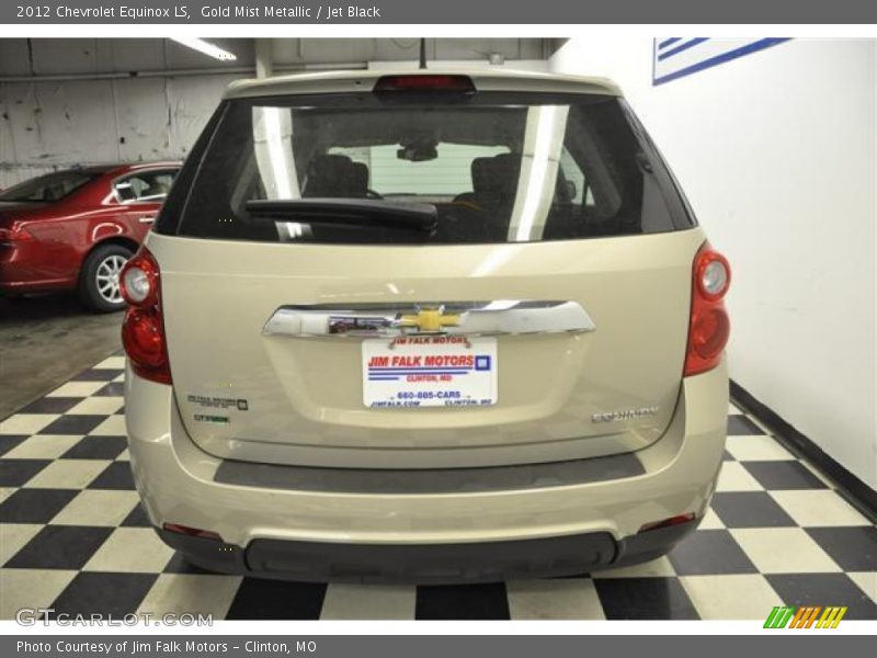 Gold Mist Metallic / Jet Black 2012 Chevrolet Equinox LS