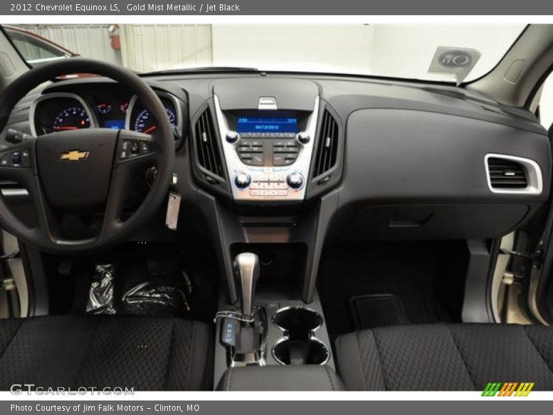 Gold Mist Metallic / Jet Black 2012 Chevrolet Equinox LS