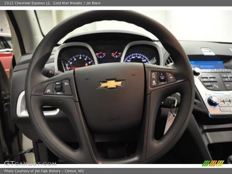 Gold Mist Metallic / Jet Black 2012 Chevrolet Equinox LS