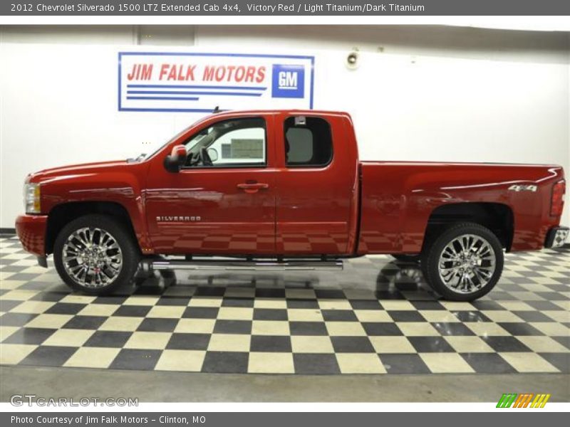 Victory Red / Light Titanium/Dark Titanium 2012 Chevrolet Silverado 1500 LTZ Extended Cab 4x4