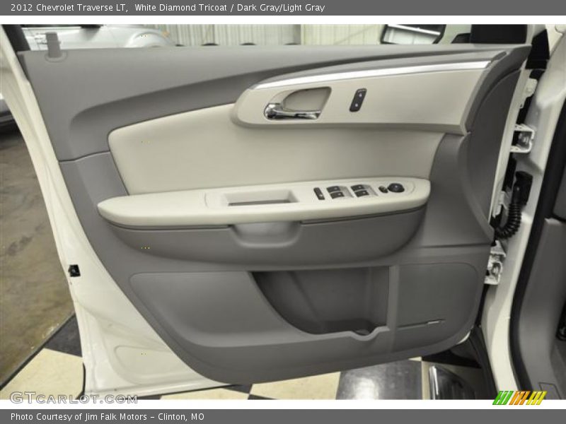 White Diamond Tricoat / Dark Gray/Light Gray 2012 Chevrolet Traverse LT