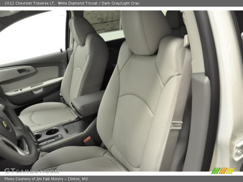 White Diamond Tricoat / Dark Gray/Light Gray 2012 Chevrolet Traverse LT