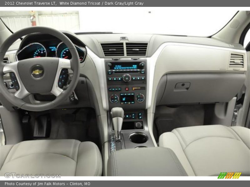 White Diamond Tricoat / Dark Gray/Light Gray 2012 Chevrolet Traverse LT