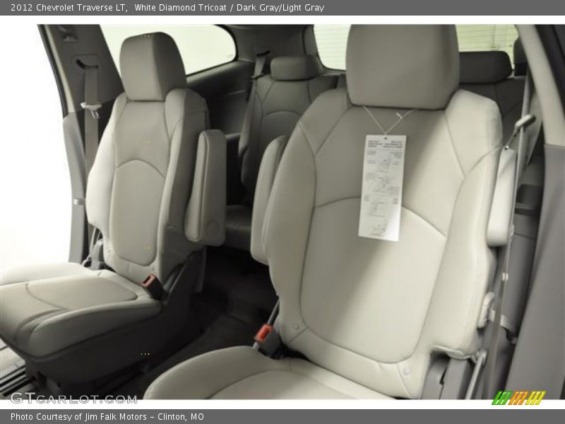 White Diamond Tricoat / Dark Gray/Light Gray 2012 Chevrolet Traverse LT
