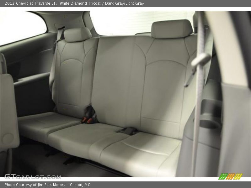 White Diamond Tricoat / Dark Gray/Light Gray 2012 Chevrolet Traverse LT