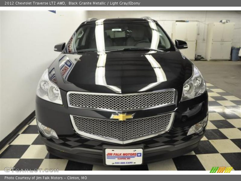 Black Granite Metallic / Light Gray/Ebony 2012 Chevrolet Traverse LTZ AWD