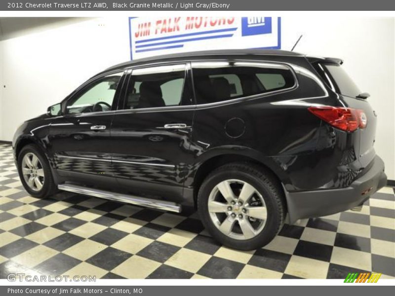 Black Granite Metallic / Light Gray/Ebony 2012 Chevrolet Traverse LTZ AWD