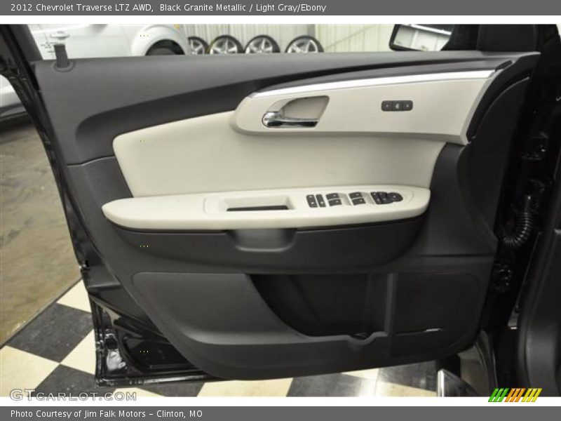 Black Granite Metallic / Light Gray/Ebony 2012 Chevrolet Traverse LTZ AWD